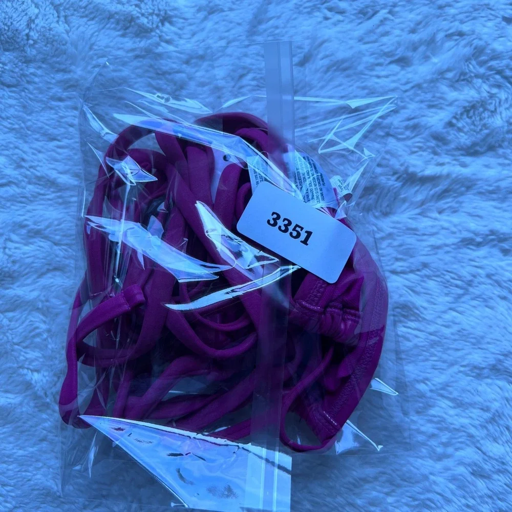Wild Fable Magenta Purple Triangle Bikini Top XS New Halter Swim 238174283 NWT